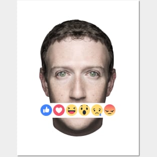 Mark Zuckerberg reactions Posters and Art